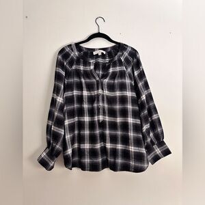 Loft plaid blouse
